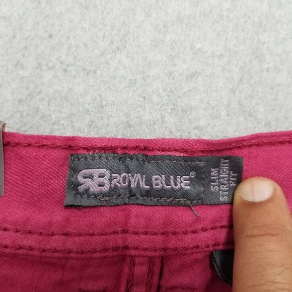 Royal Blue Shorts Mens 38 Pink Chino Pockets Casual Cotton‎ Outdoor - Picture 6 of 11